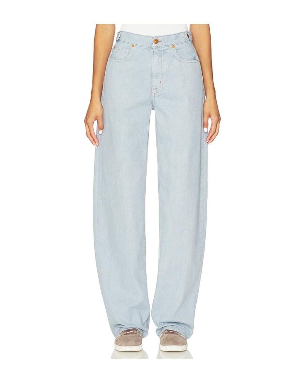 SLVRLAKE Denim Blue Cassie Wide Leg Jeans