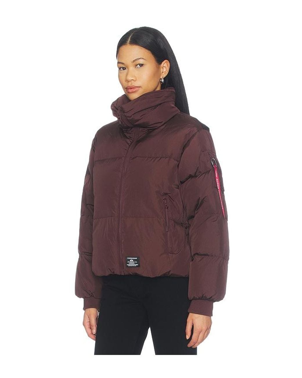 Alpha Industries Purple Sierra Short Puffer Jacket