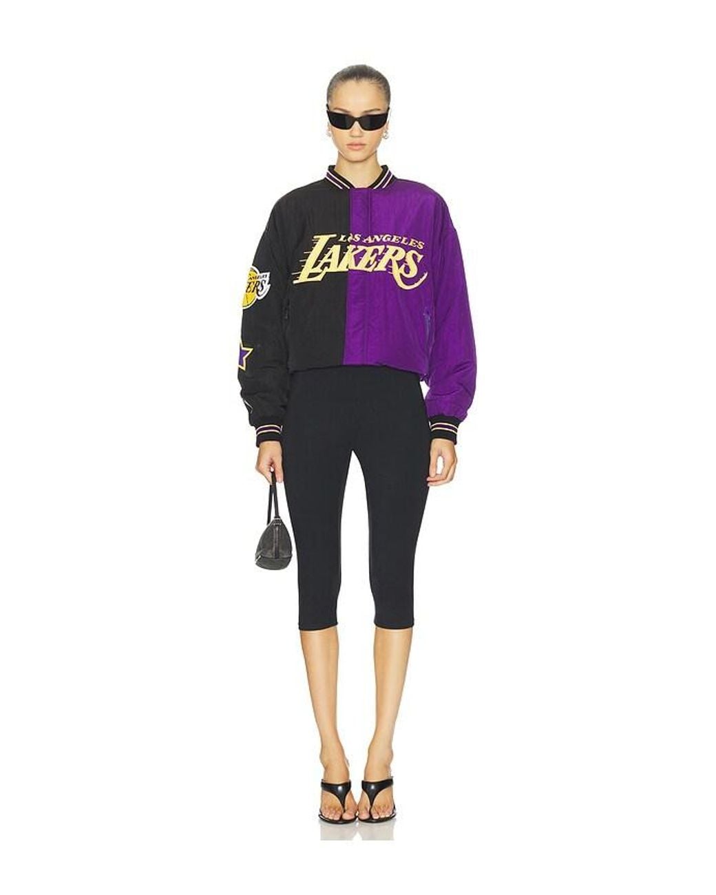 Terez Purple X Revolve Lakers Multi Logo Bomber