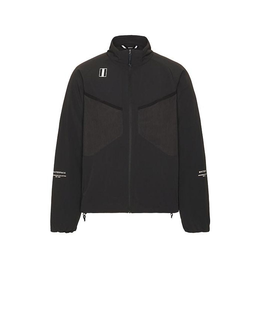 White/space Black Insulated Midlayer Cargo Jacket for men