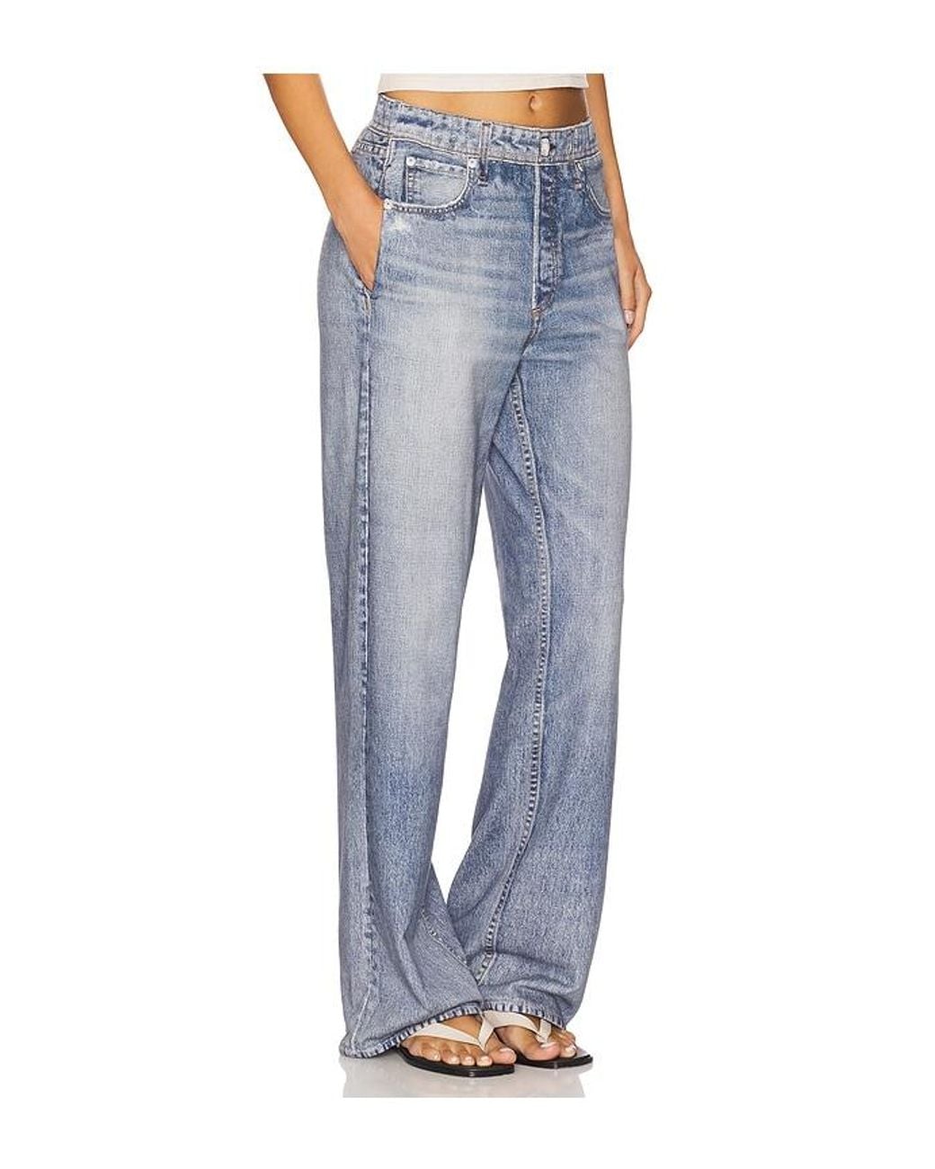 Rag & Bone Blue Rb Miramar Terry Wide Leg Jeans