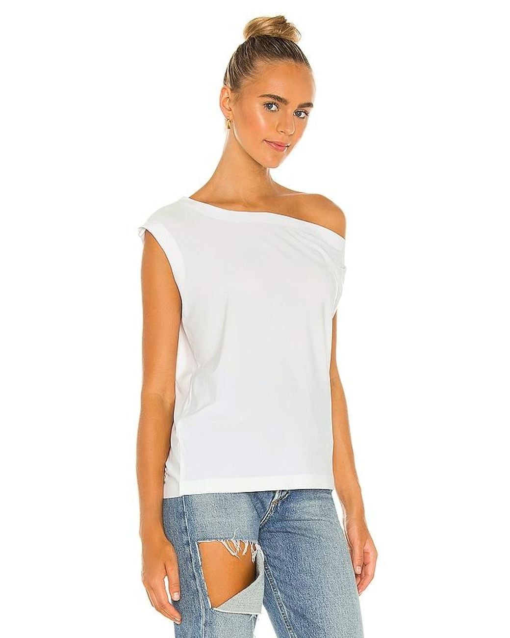 Norma Kamali Blue X Lifestyle X Revolve Drop Shoulder Top