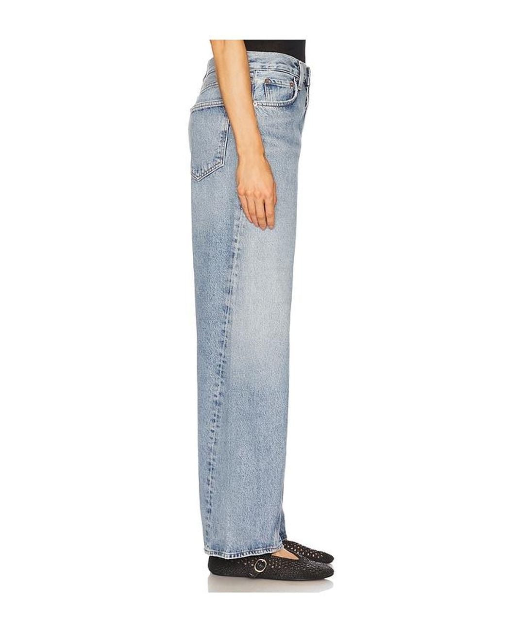 Agolde Blue Twist Low Slung Baggy