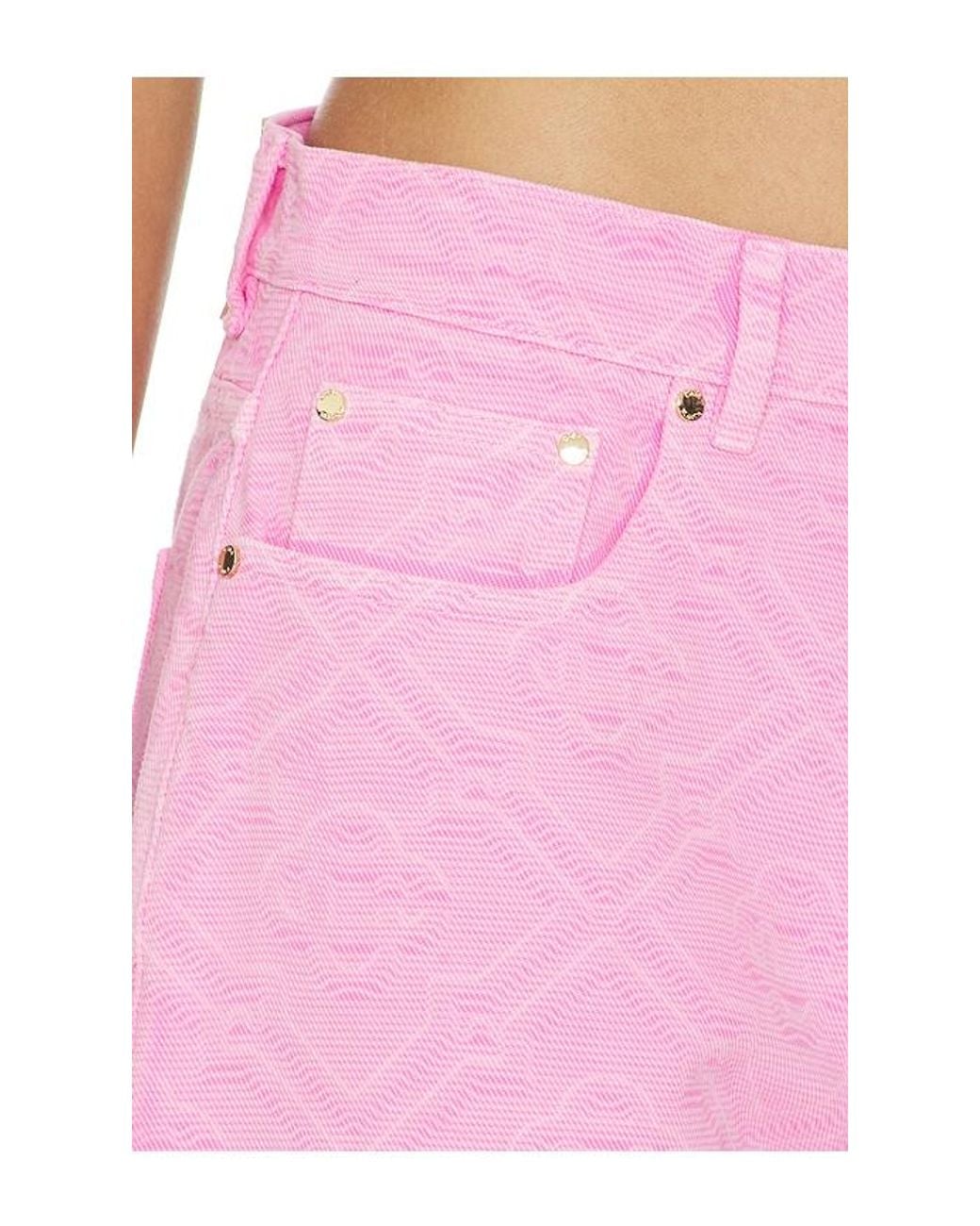 Casablanca Pink Monogram Denim Jean