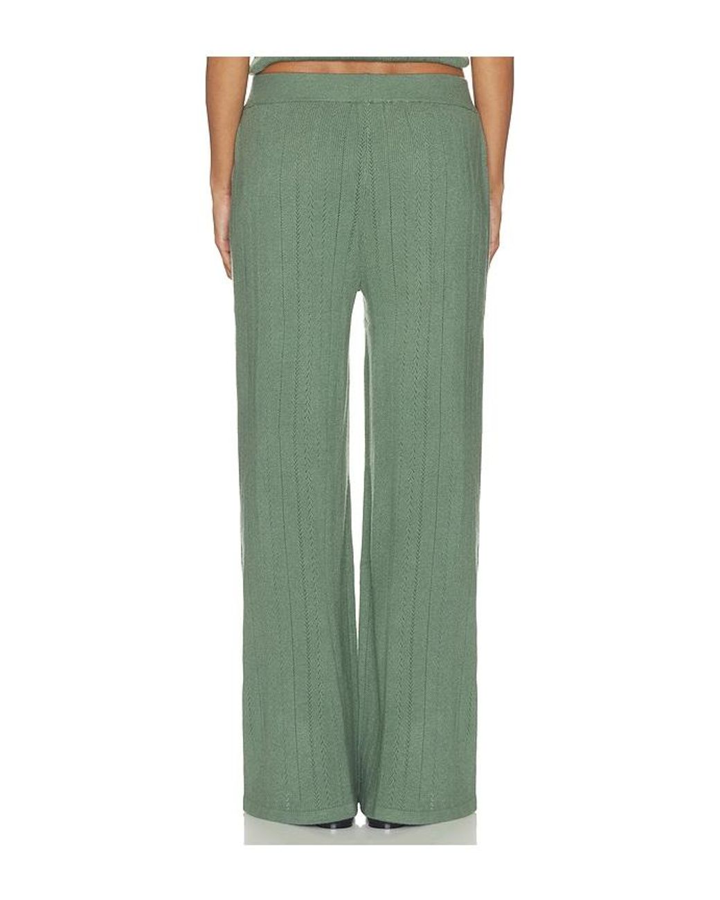 Eberjey Green Pointelle Straight Leg Pant