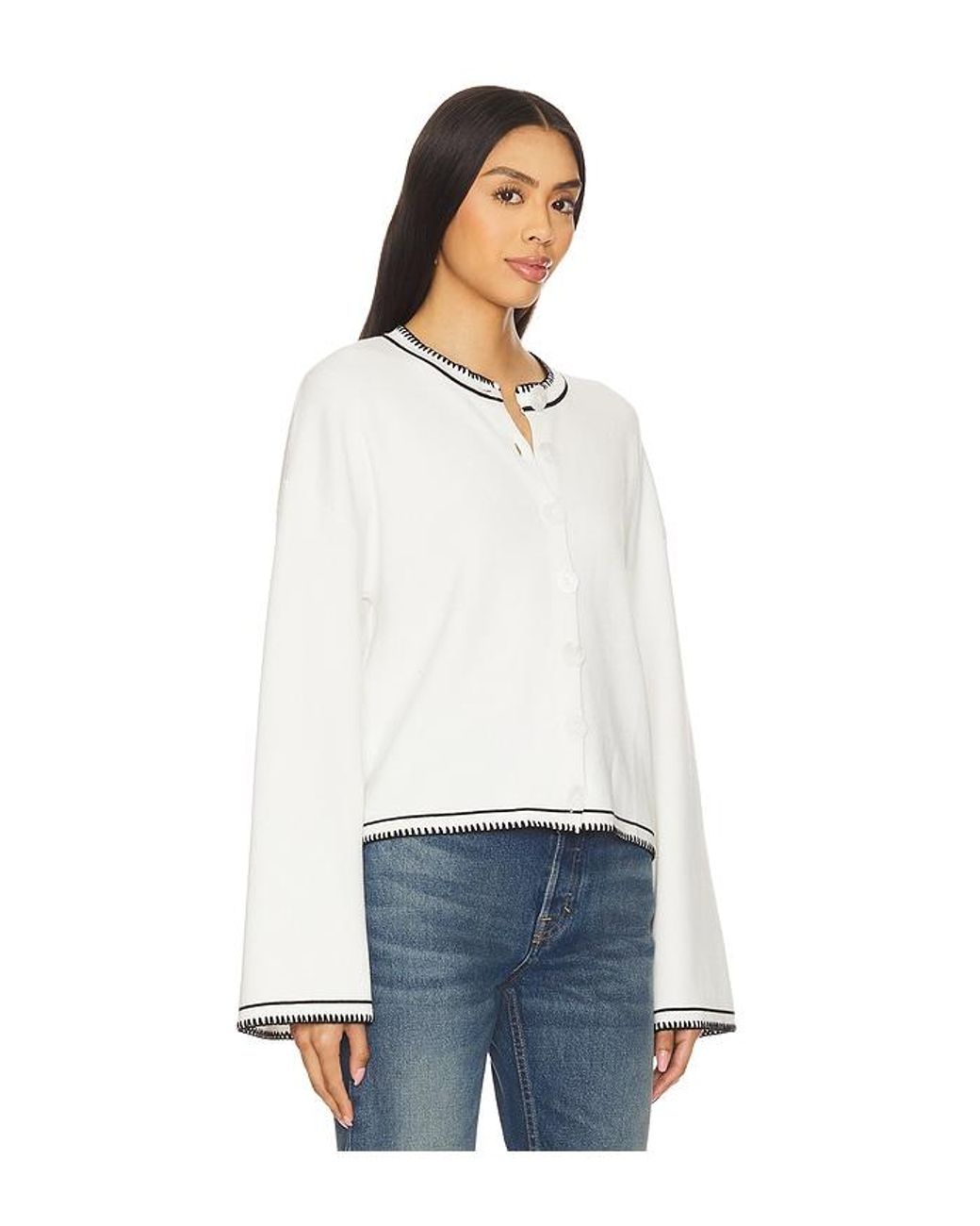 SNDY'S White Daphne Cardigan