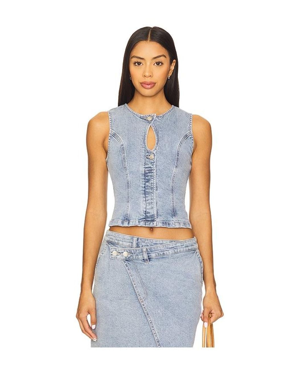 SOVERE Blue Etch Denim Bodice
