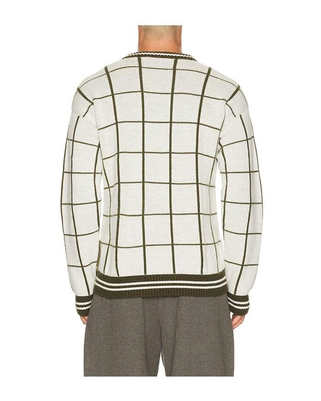 Pas Une Marque Gray Moss-Knitted Sweater for men