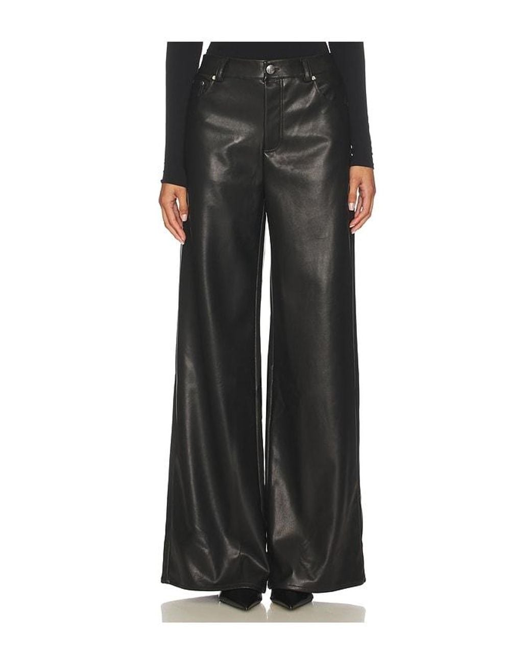 Lovers + Friends Black Brooklyn Faux Leather Pant
