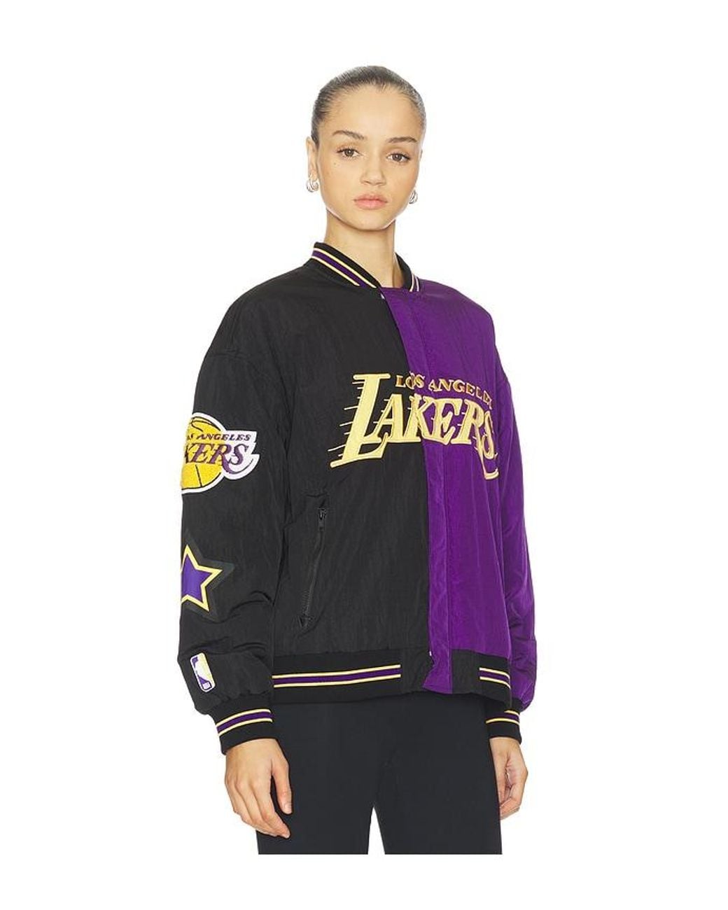 Terez Purple X Revolve Lakers Multi Logo Bomber