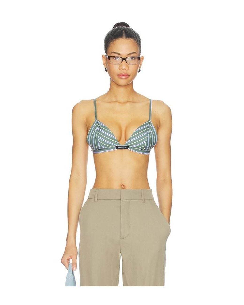 HOMMEGIRLS Multicolor Shirting Bralette