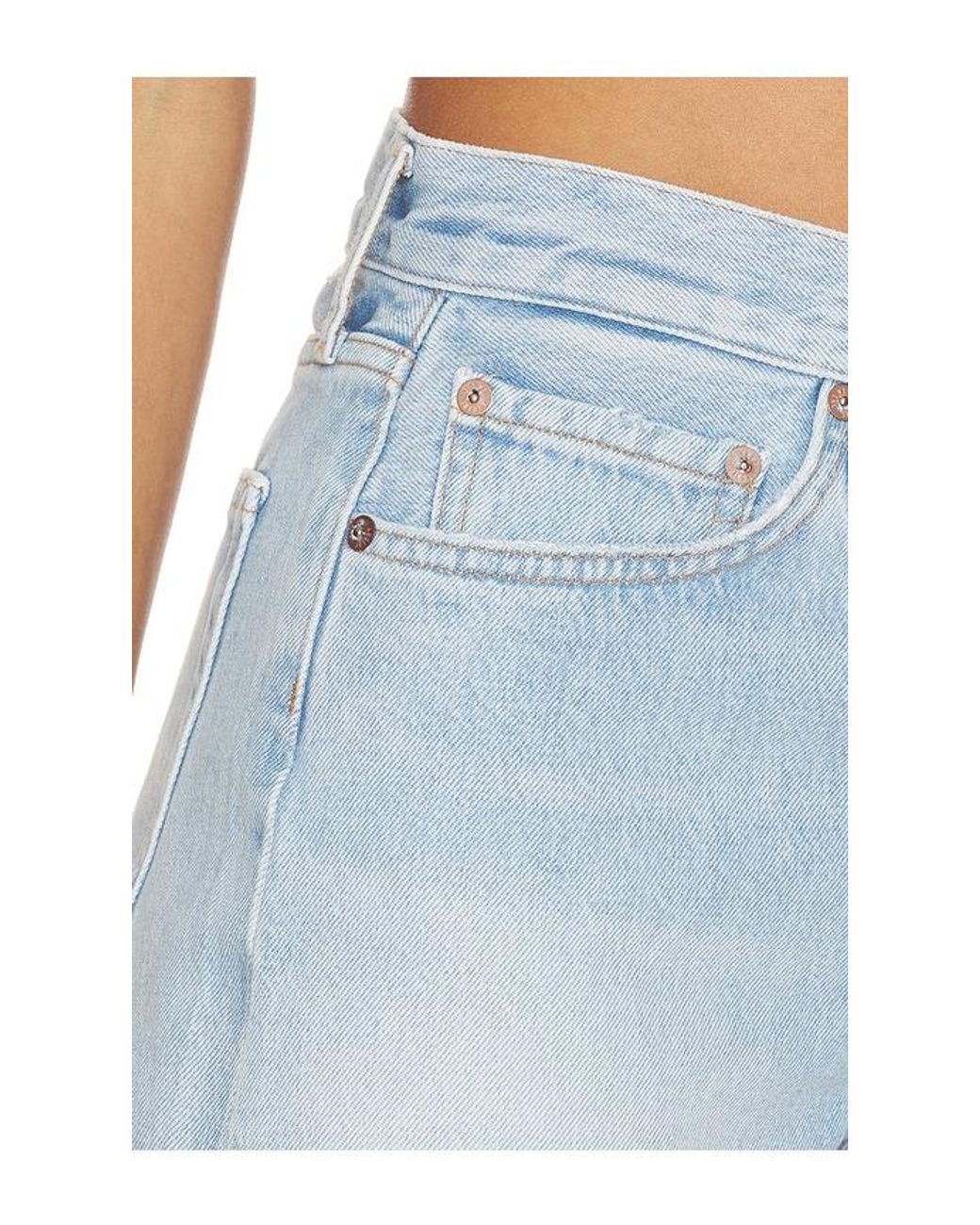 Agolde Blue Parker Shorts