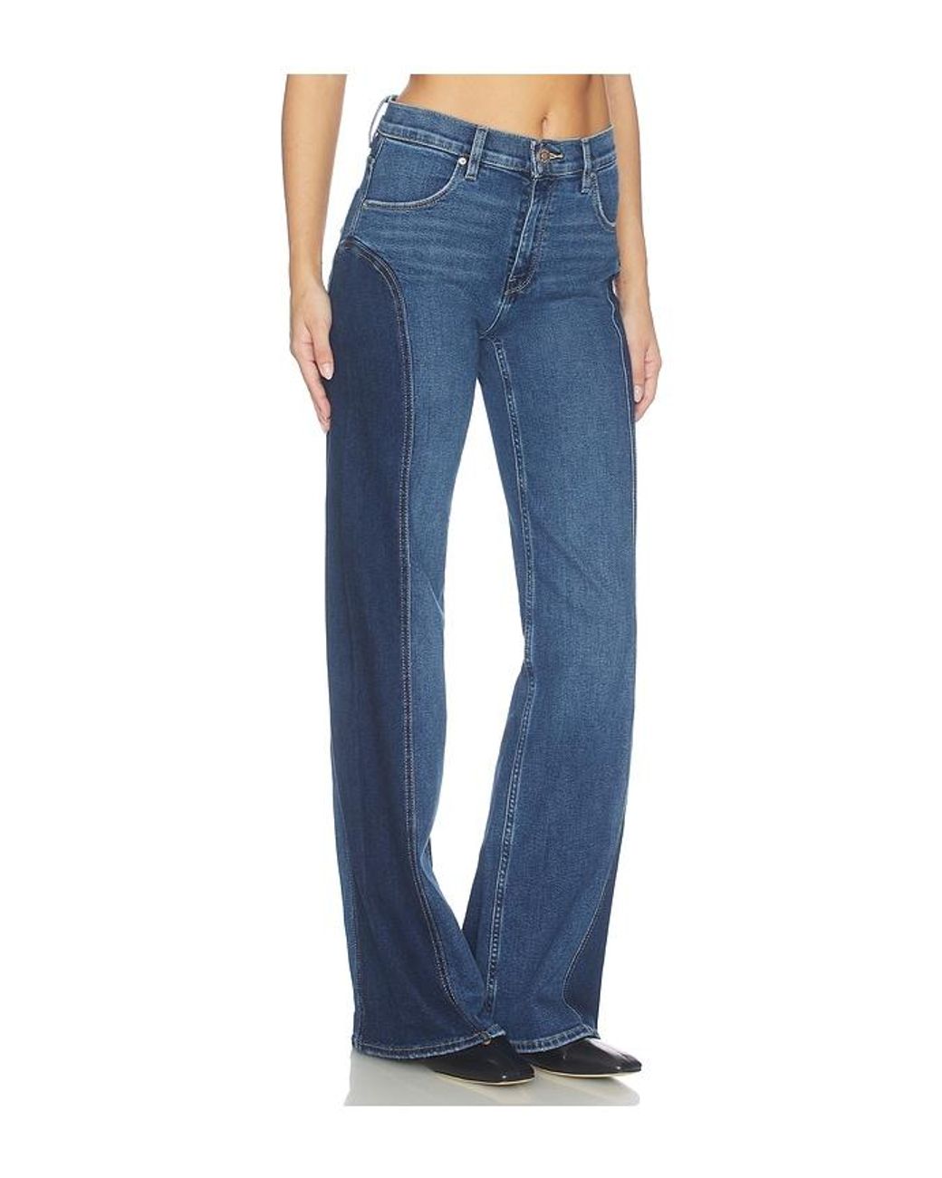 Hudson Blue Lexi Seamed Wide Leg Jeans