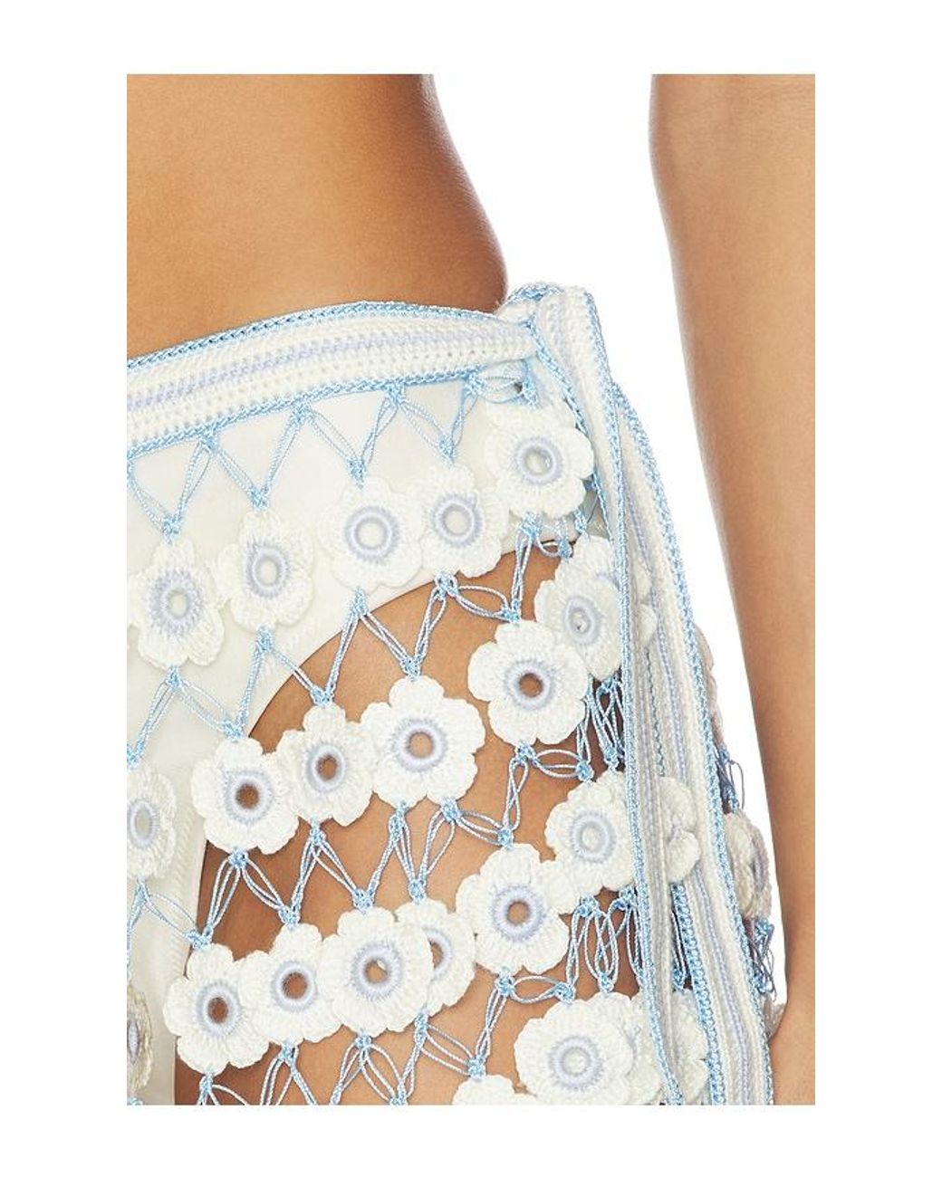 MY BEACHY SIDE White Fleur Hand-Crocheted Skirt