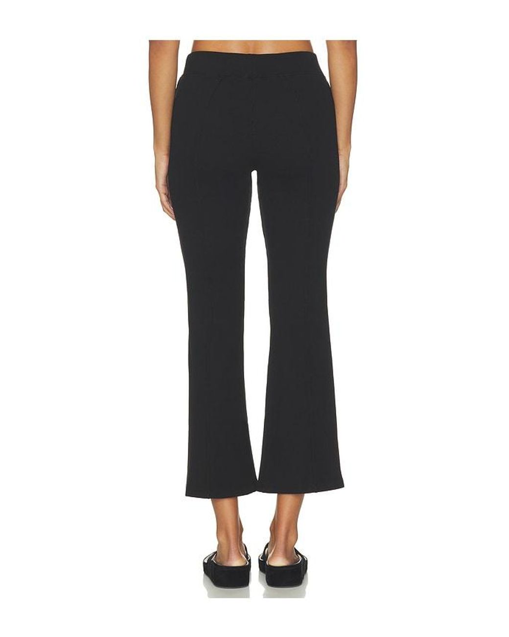 Bobi Black Seamed Cropped Flare