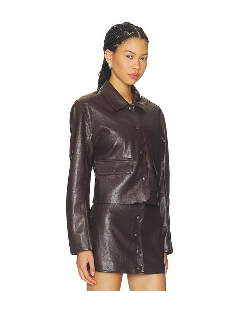 Blank NYC Brown Faux Leather Jacket