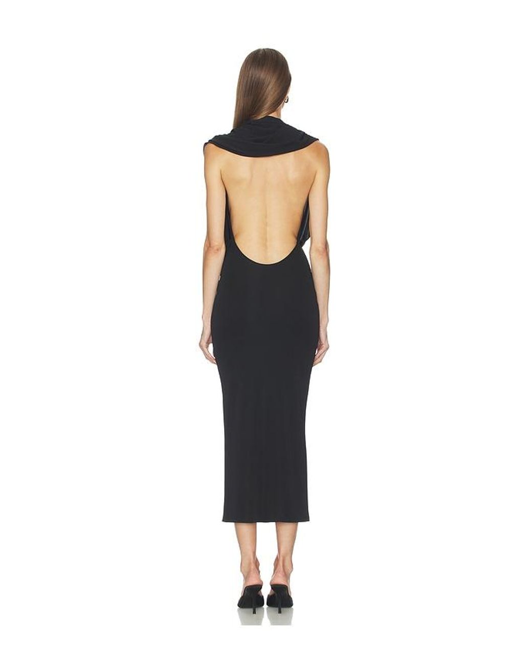 ANDAMANE Black Annie Hooded Dress