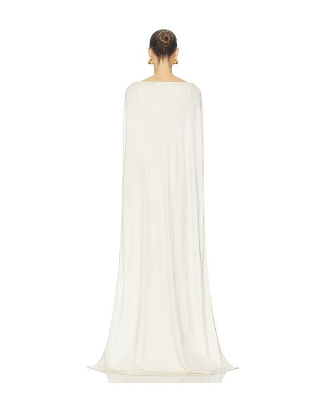 Helsa White The Alva Caped Jersey Dress