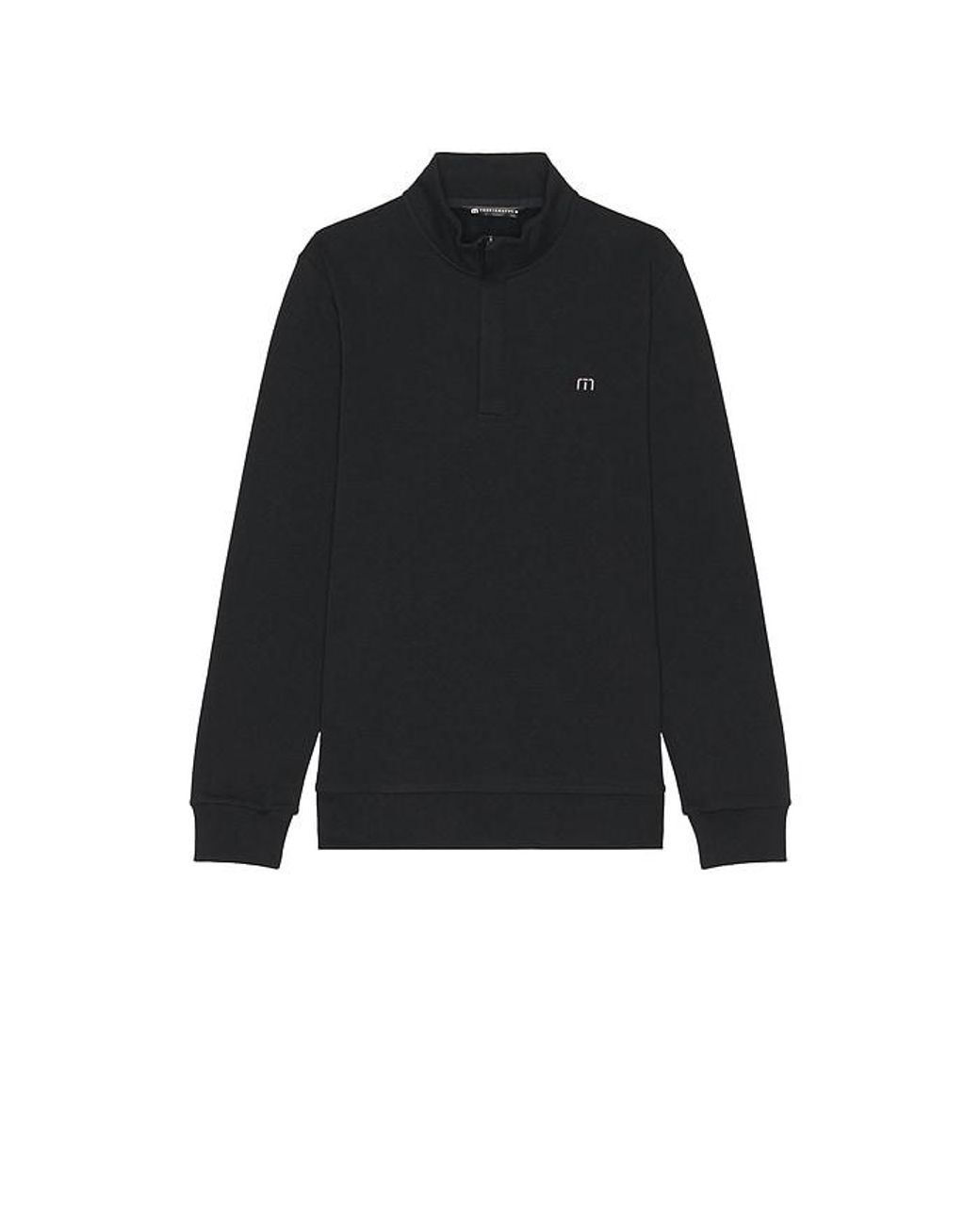 Travis Mathew Black Cloud Quarter Zip Sweater 2.0 for men
