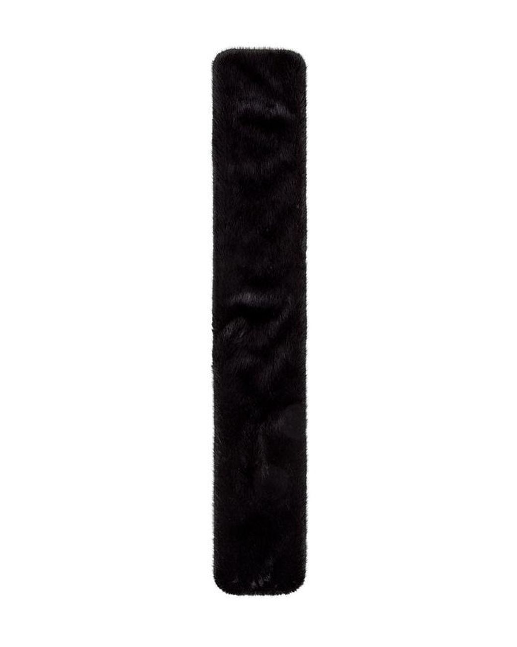 Lovers + Friends Black Faux Mink Scarf