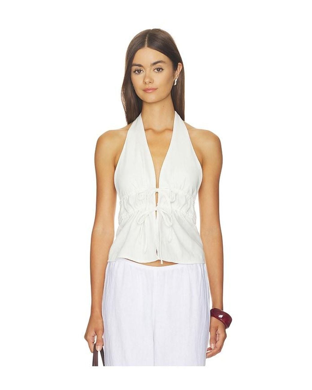 MORE TO COME White Belle Top