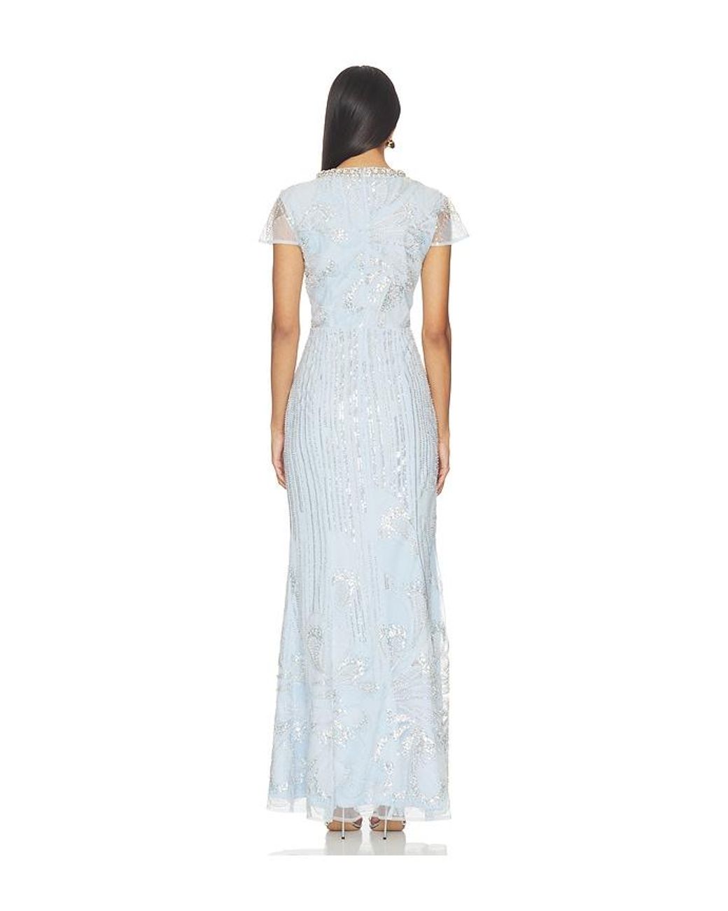 Elliatt White Anabelle Cap Sleeve Gown