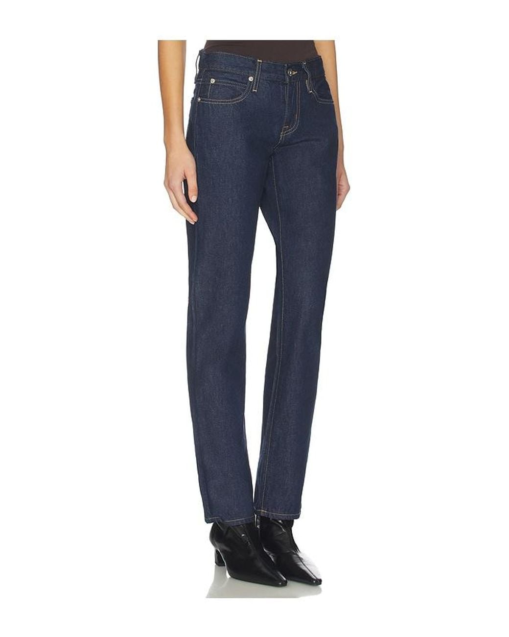 SLVRLAKE Denim Blue Isabel Low Rise Slim Leg Jeans