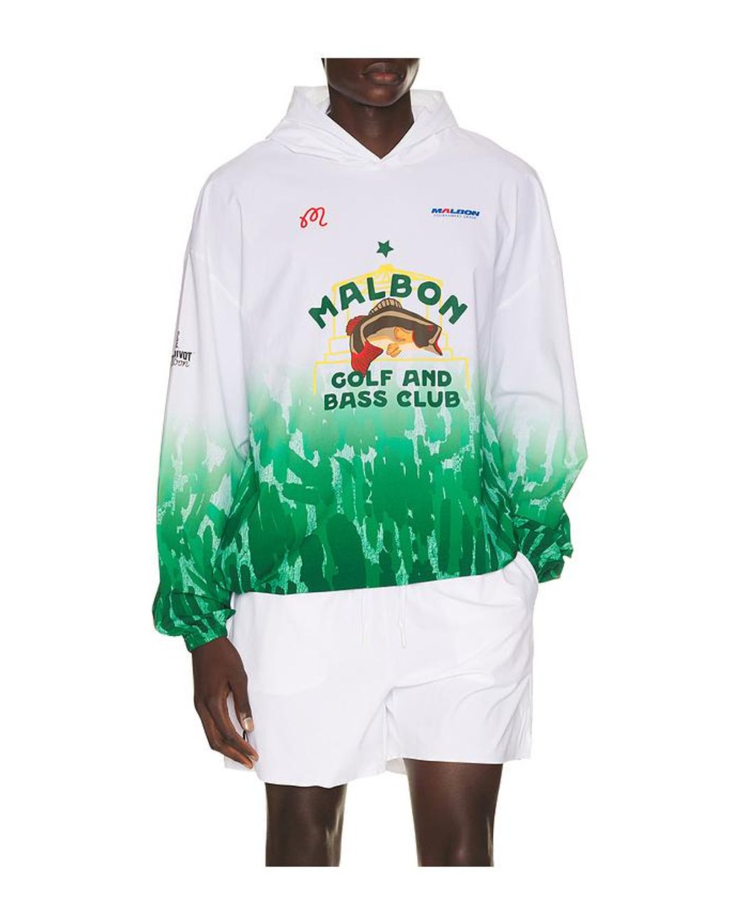 Malbon Green X Golf & Bass Club Sponsors Pullover Hoodie for men