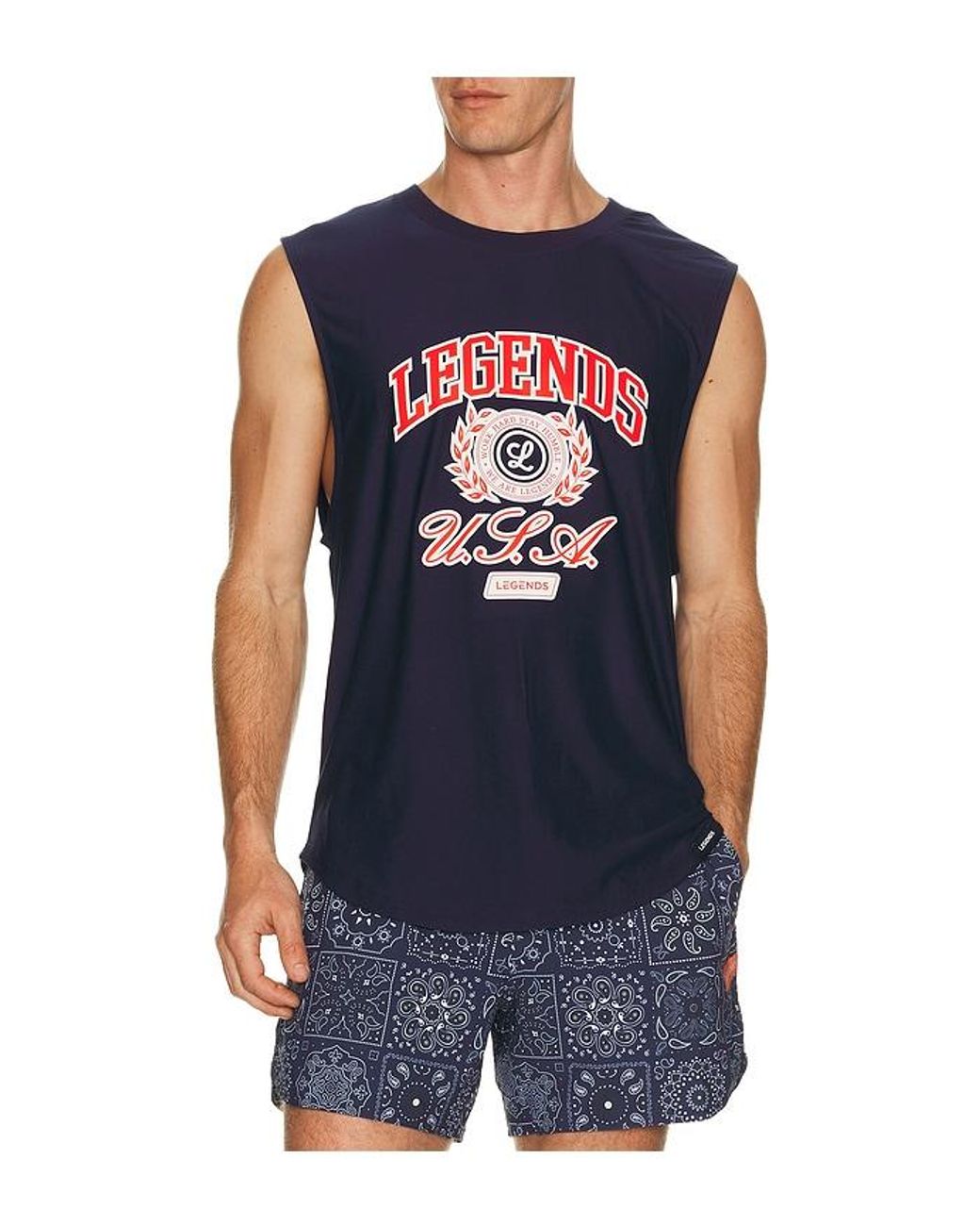Legends Blue Circuit Usa Tank for men