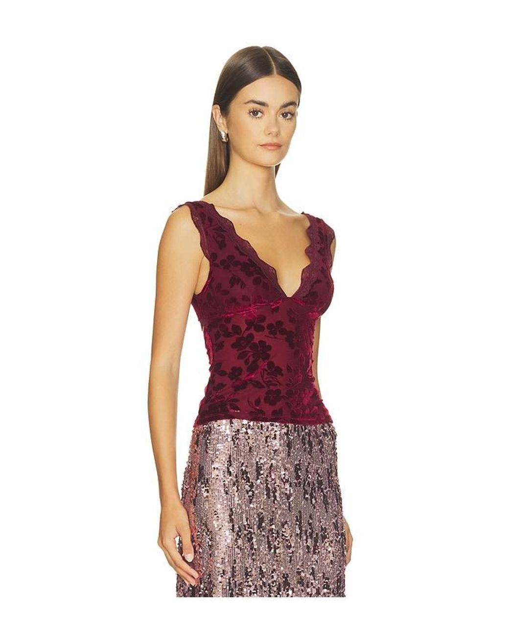 Free People Red Loved You First Cami