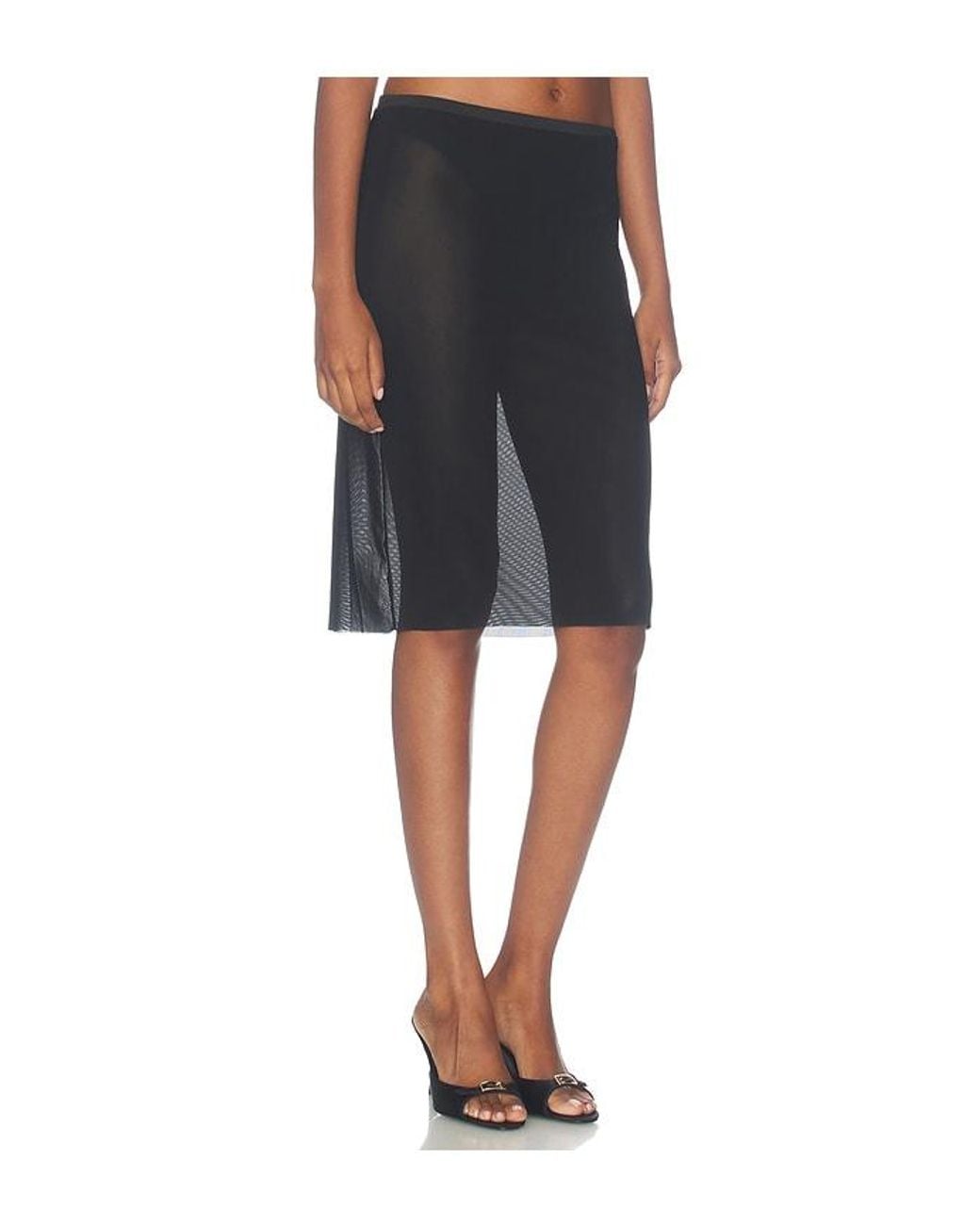 ALL THE WAYS Black Beth Midi Skirt