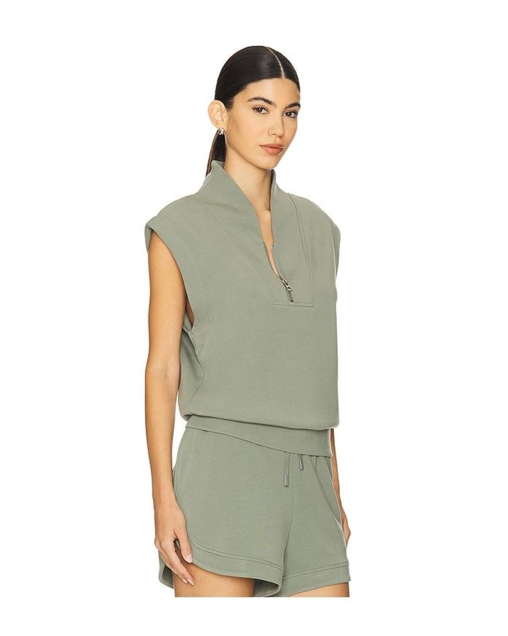 Varley Green Loretta Half Zip Sweatshirt