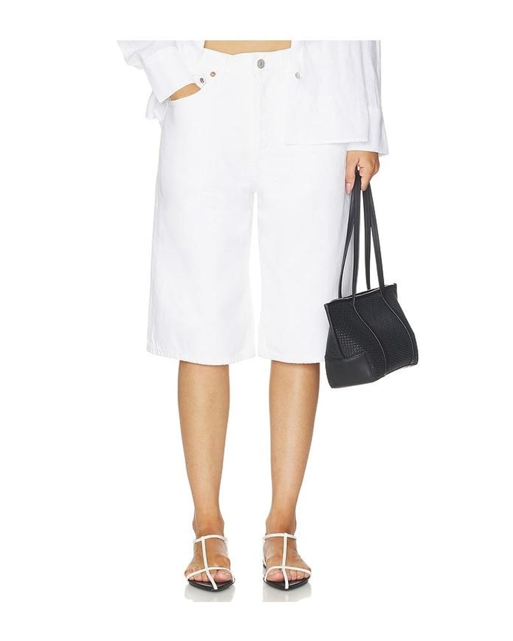 Agolde White Ramona Short