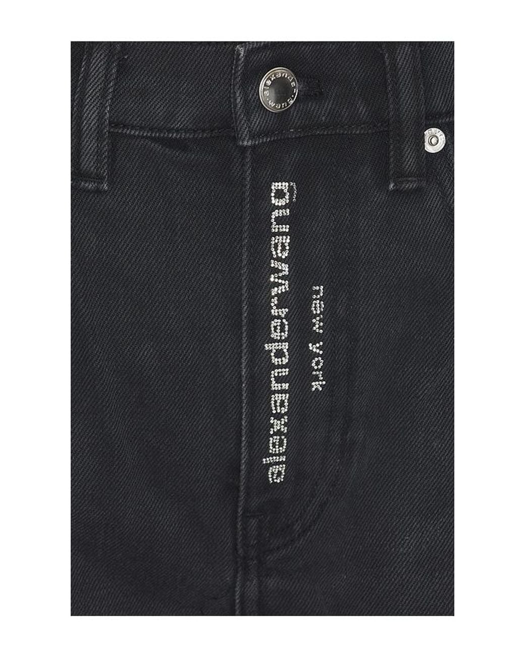 Alexander Wang Black Float Jeans With Hotfix Logo Fly