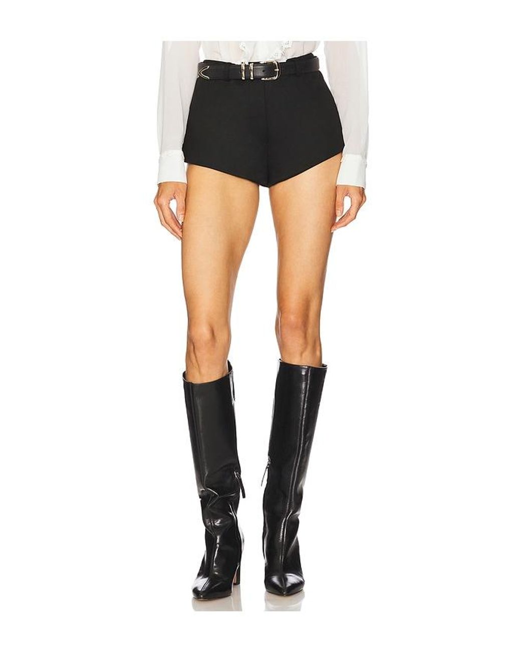 Bardot Black Jayla Faux Suede Mini Short