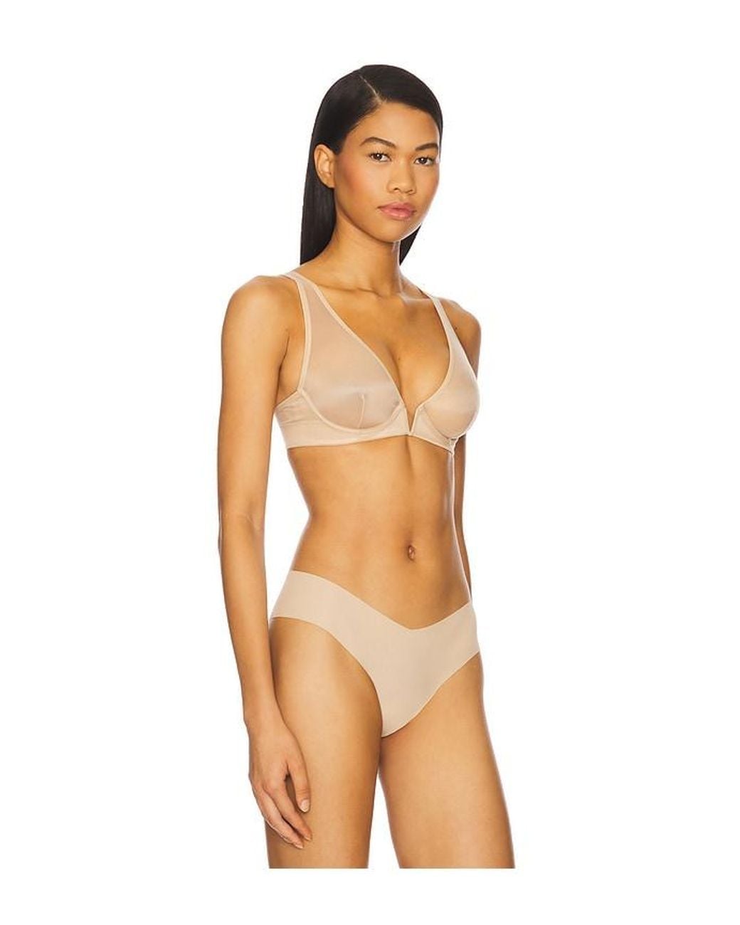 Commando Orange Chic Mesh Plunge Underwire Bra
