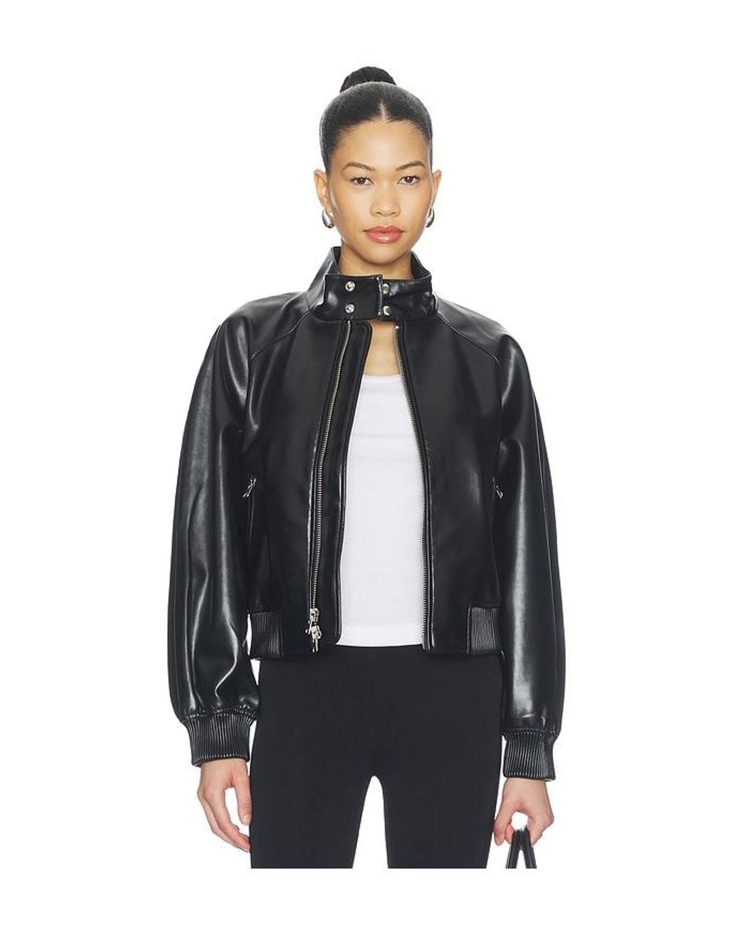 Agolde Black Nova Bomber Jacket