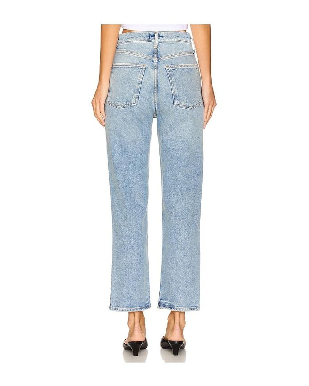 Agolde Blue 90's Pinch Waist Crop Jeans