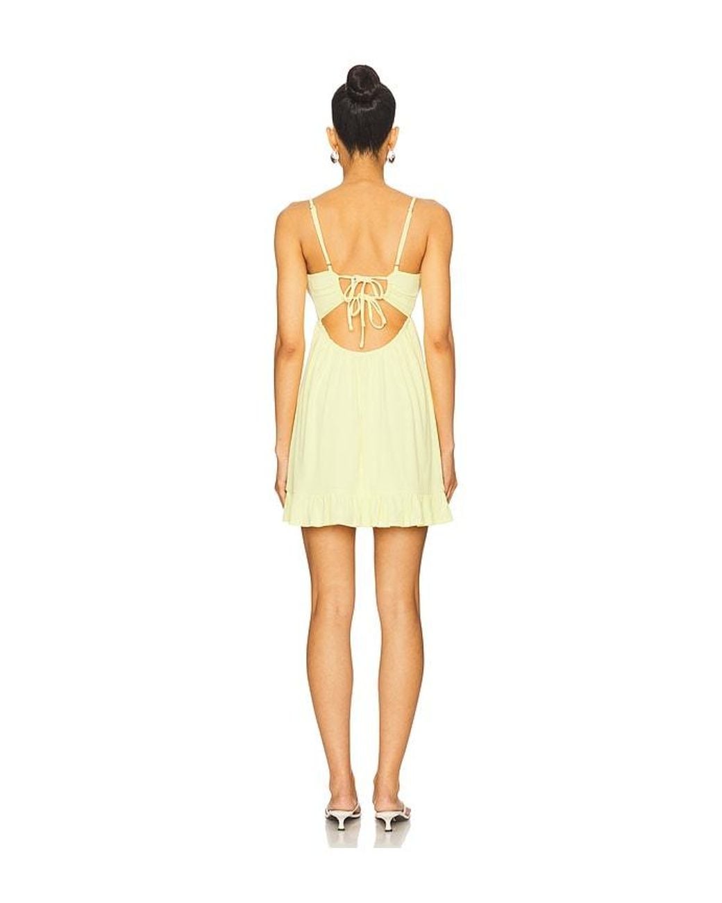 Lovers + Friends Yellow Davis Mini Dress