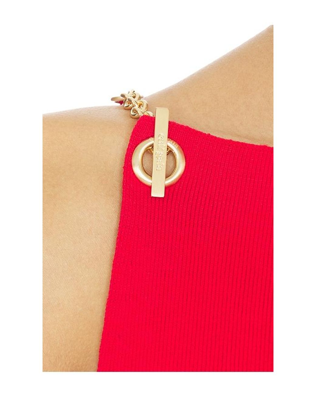 Cult Gaia Red Georgette Top