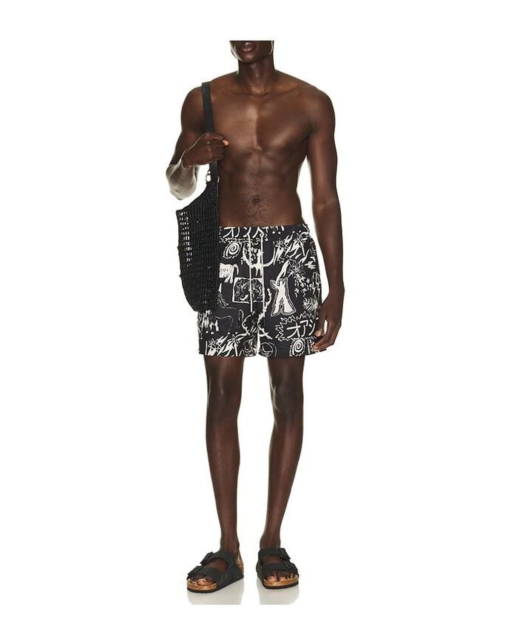 Oas Black Gensou Swim Shorts for men