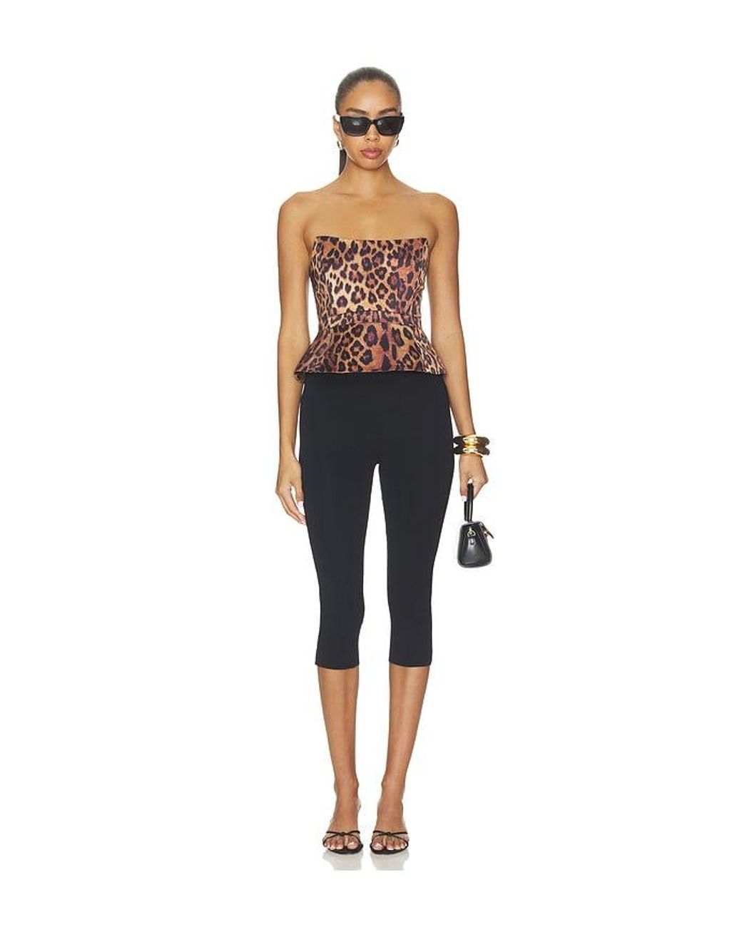L'Agence Blue Mirella Corset Peplum Top
