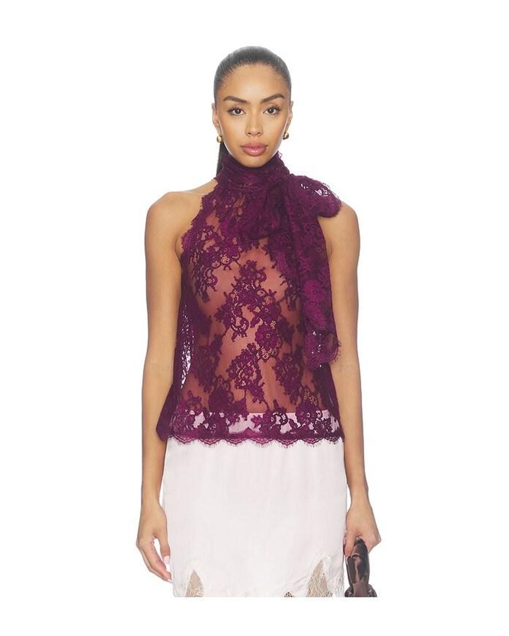 retroféte Red Sigma Lace Top