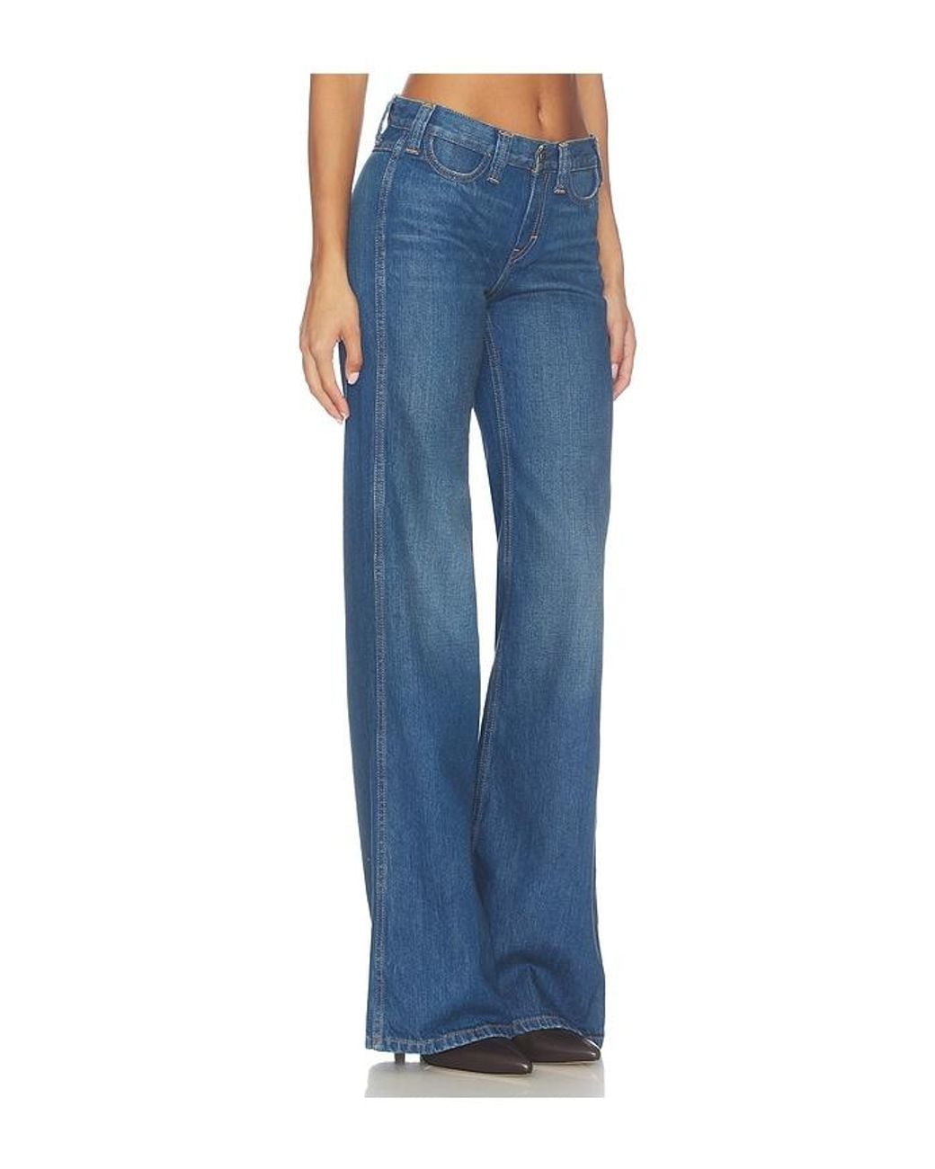 Re/done Blue Lou Wide Leg Jeans