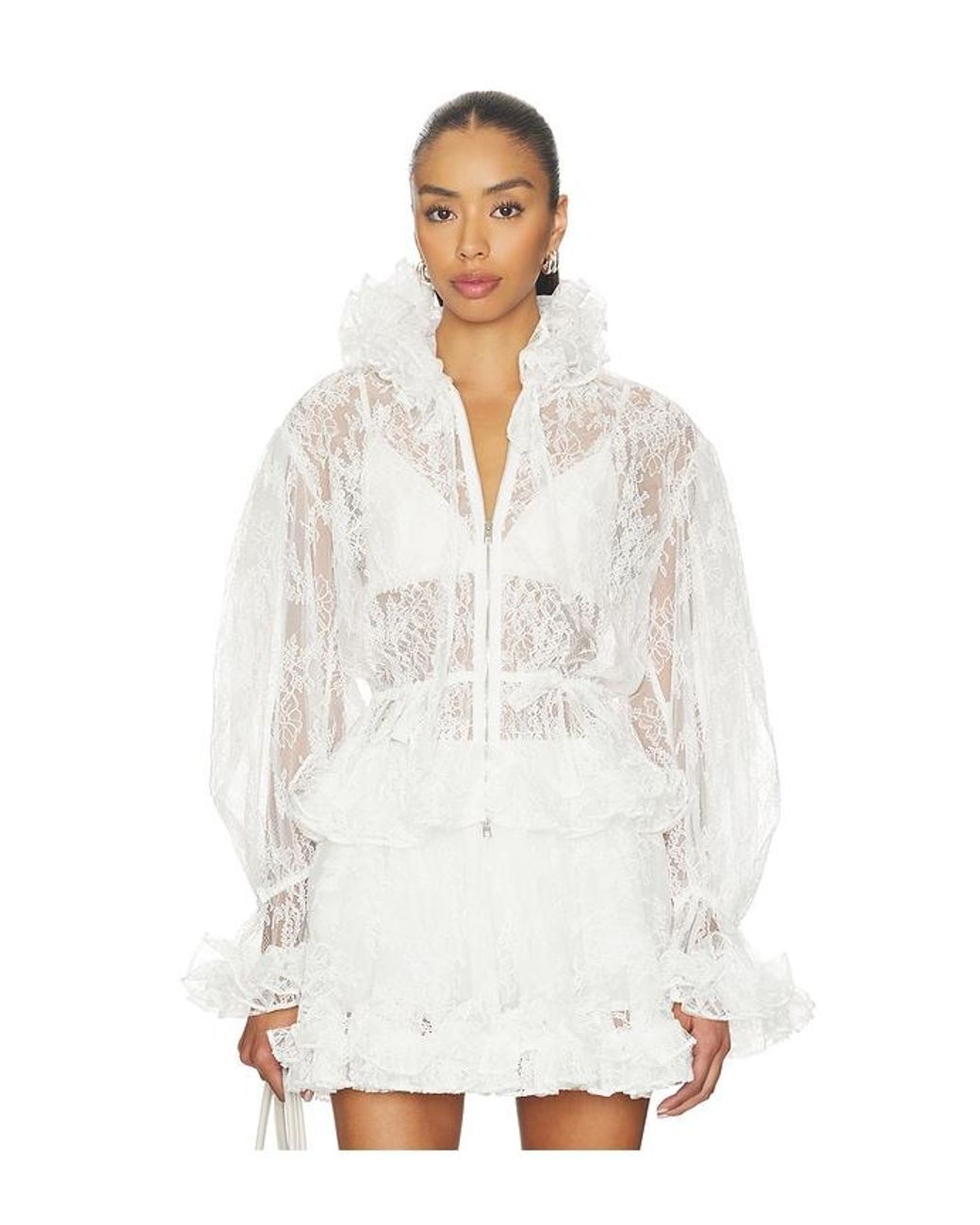 AKNVAS White Elisa Lace Jacket