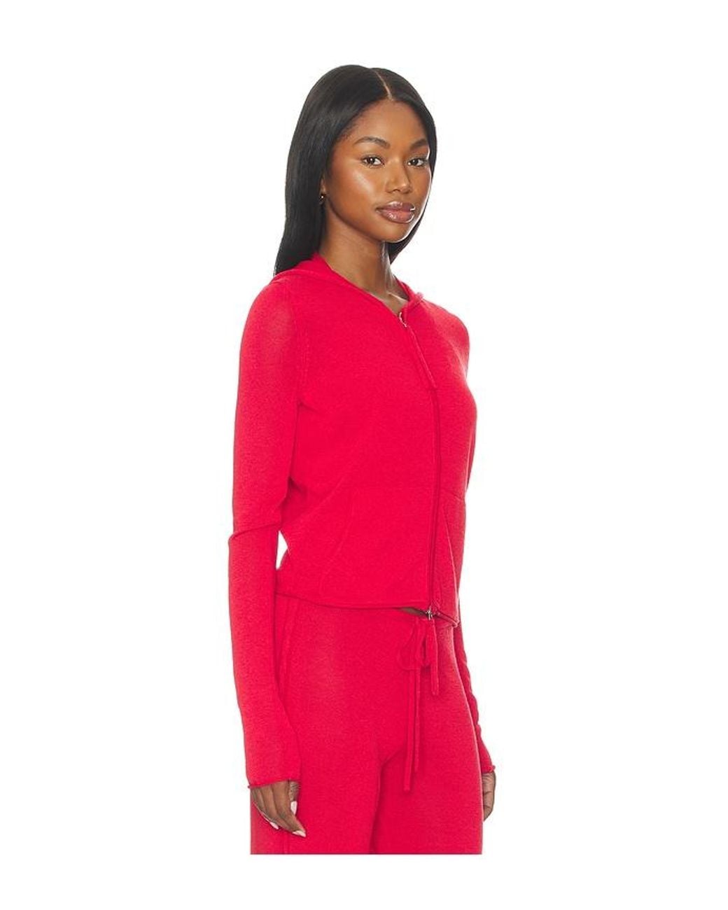 Frankie's Bikinis Red X Jennie Atlas Knit Hoodie