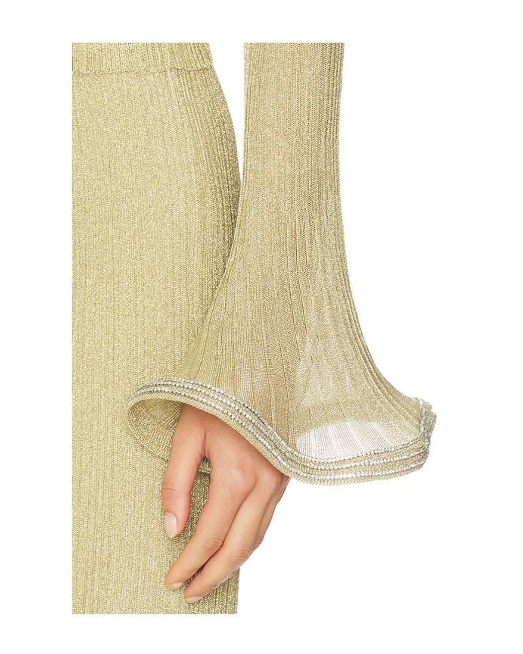 Jonathan Simkhai Natural Maebry Long Sleeve Crewneck Top