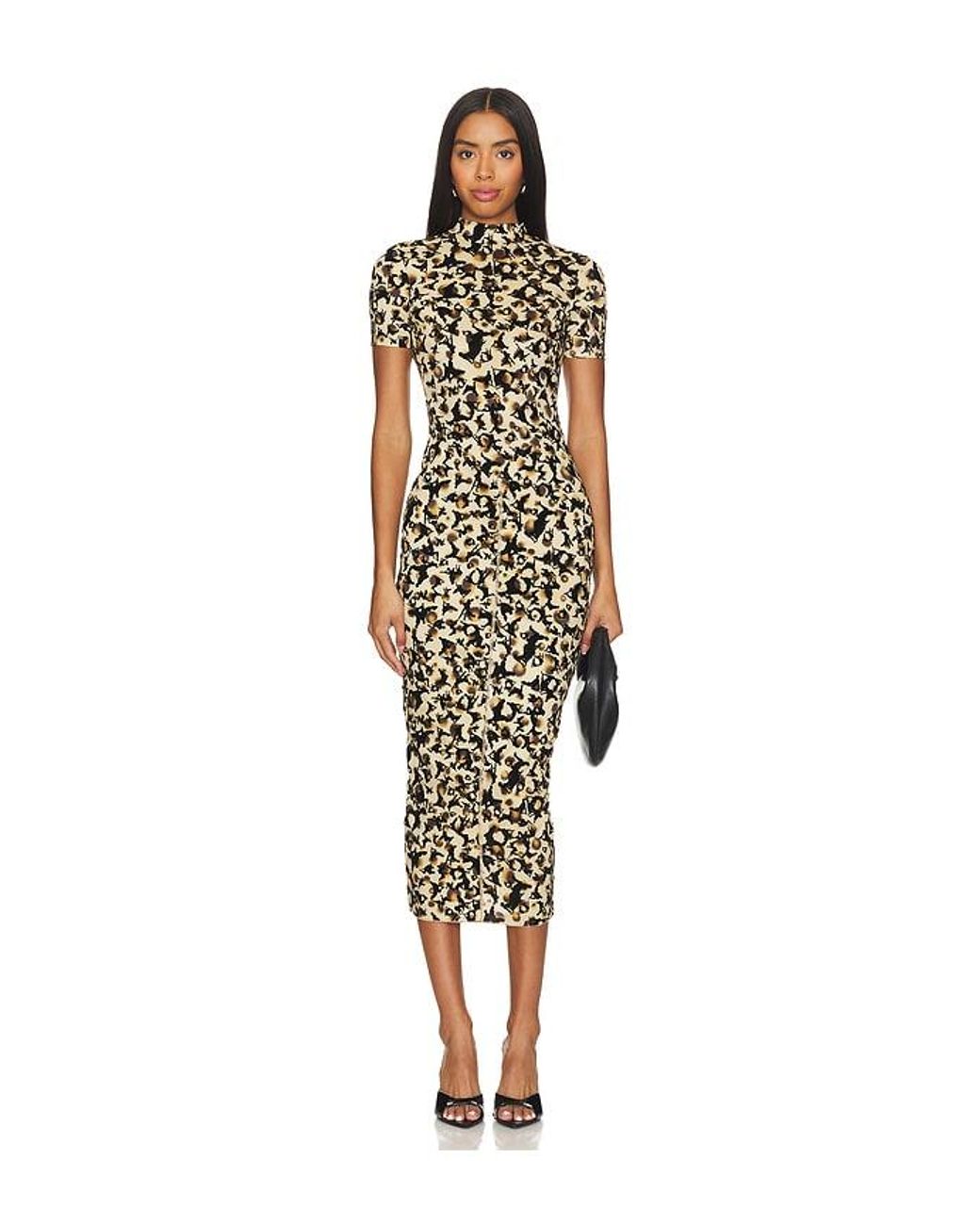 knockout dress beige leopard print Norah Overall Dress main image 1