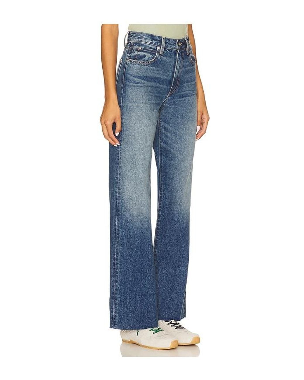 SLVRLAKE Denim Blue Grace Wide Leg Jeans
