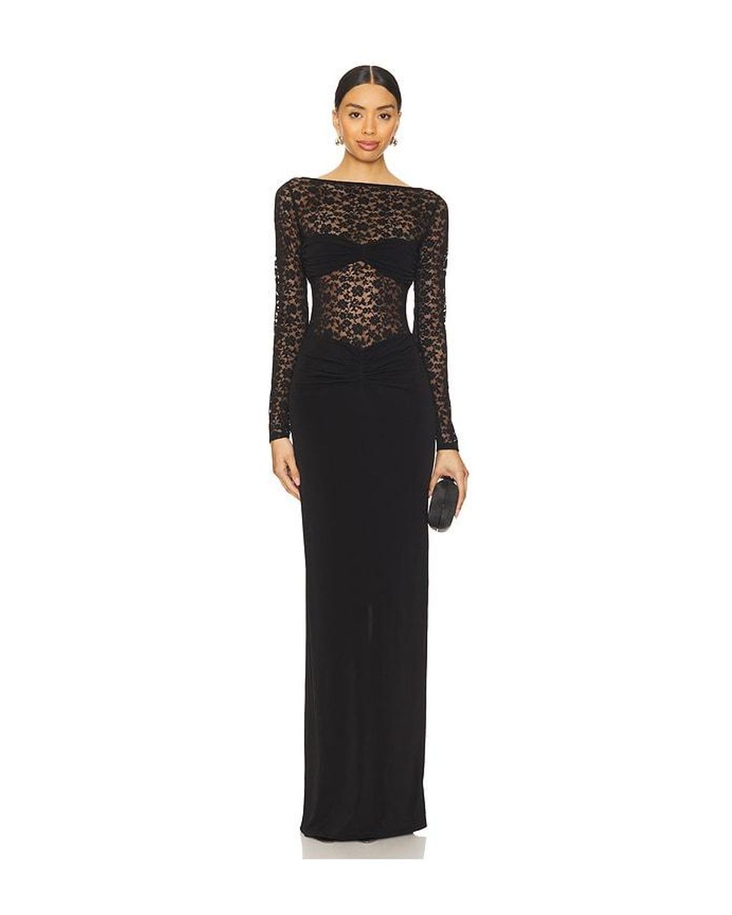 Lovers + Friends Black Kathryn Gown